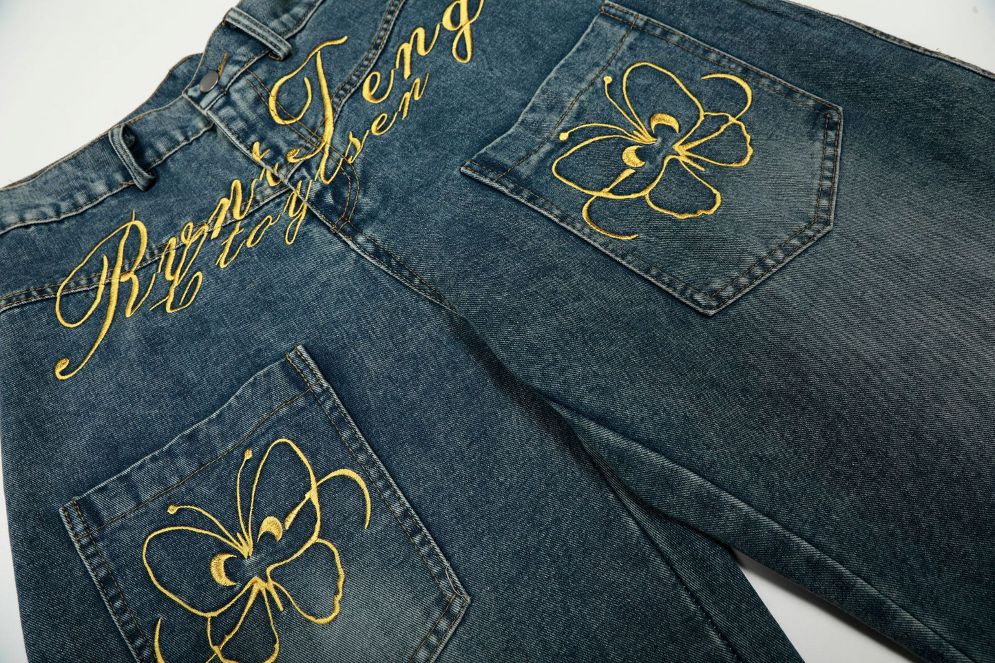 刺繡ロゴポケットデザインデニムパンツ/cm0064