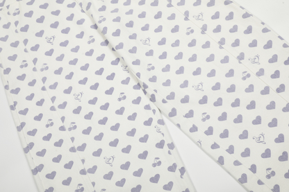 ハート柄刺繍ディテールパンツcm0008