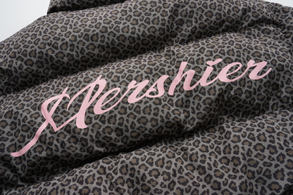 レオパードプリントパターンルーズパファージャケットcm0136