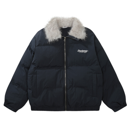 ファーネックパファージャケット/2color/cm0078