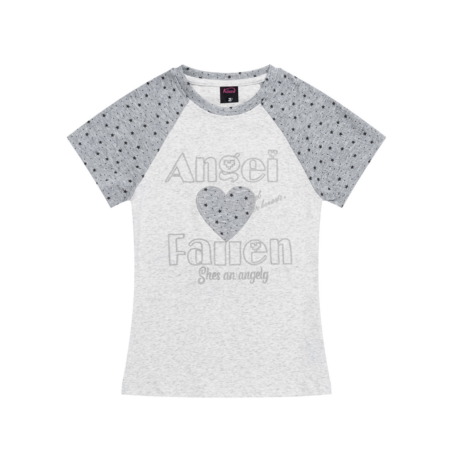2color/ラグランスリーブハートTシャツ/cm0300