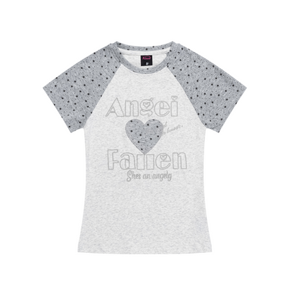 2color/ラグランスリーブハートTシャツ/cm0300