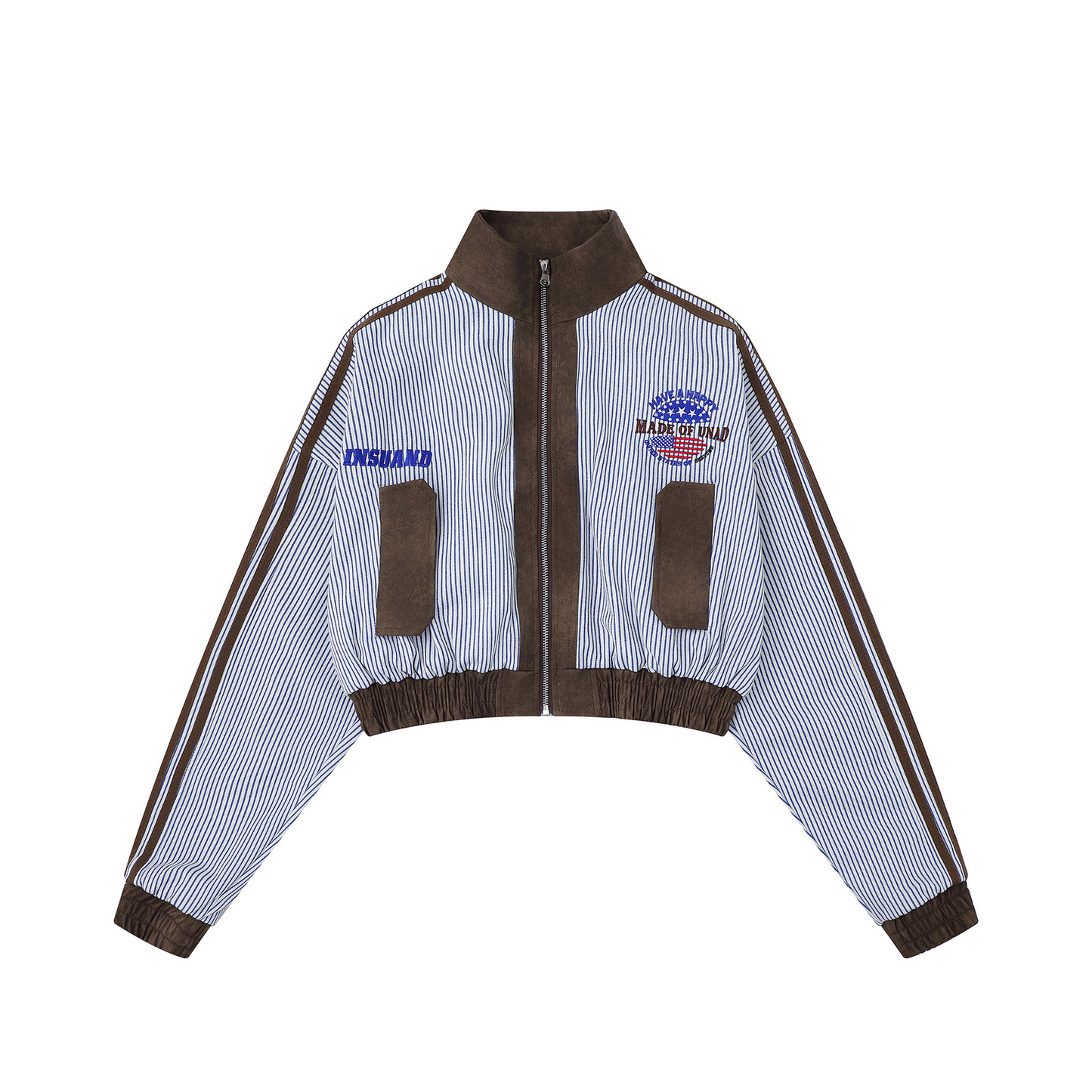 ストライプラインデザイン切り替えジャケット/cm0046