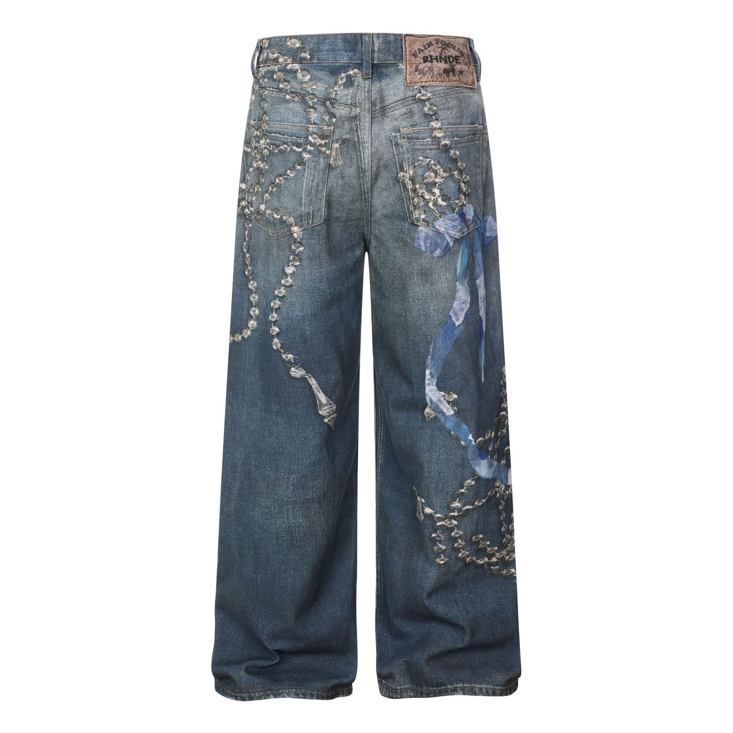 アクセサリープリントデニムパンツ/cm0248