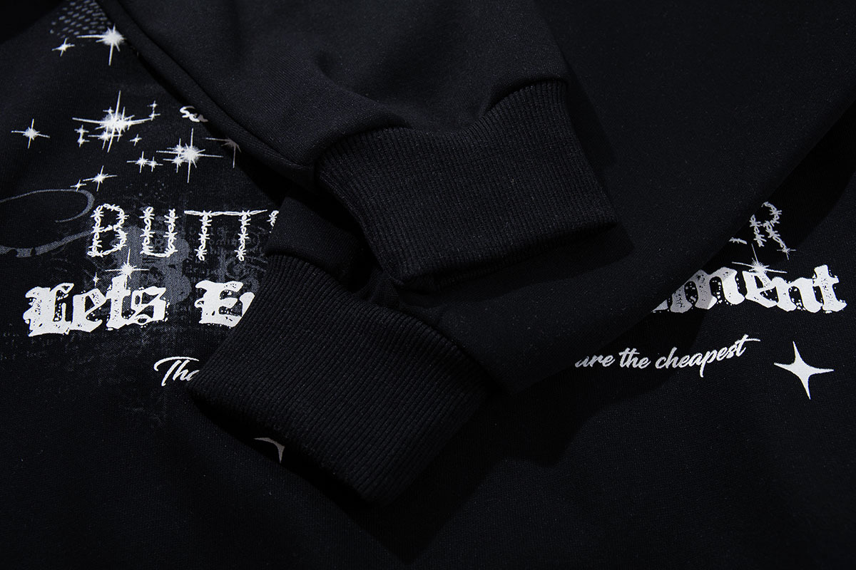 チェーンアクセ付きバタフライプリントパーカー/2color/cm0151