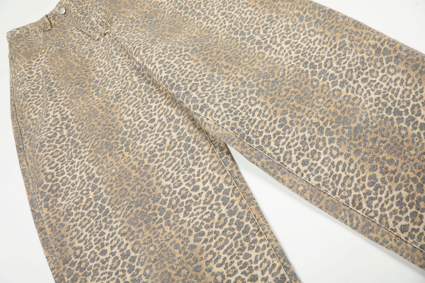 ヒョウ柄ルーズデニムパンツcm0010