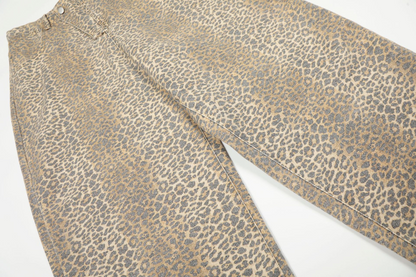 ヒョウ柄ルーズデニムパンツcm0010