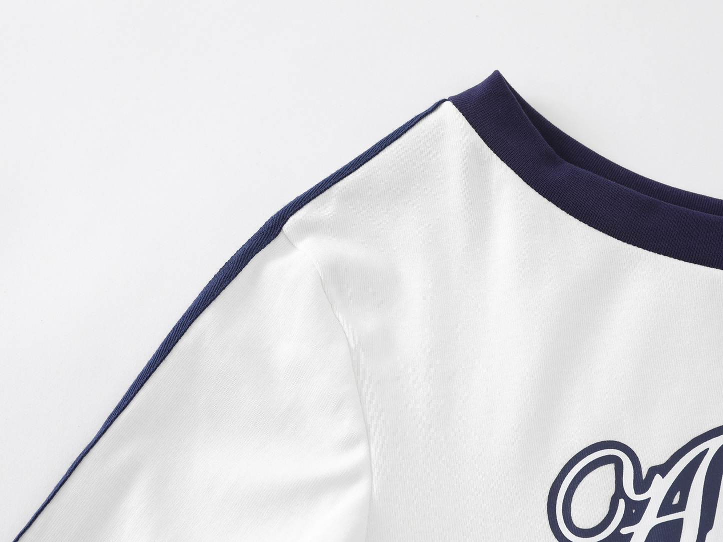 カラーライン/ナンバープリント長袖Tシャツ/2color/cm0100