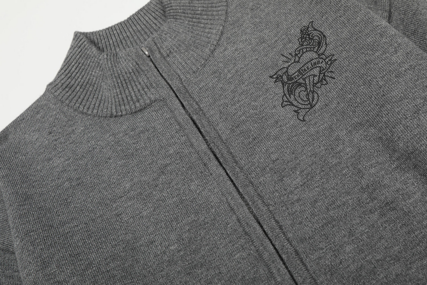 ジップアッププリントロゴカーディガン/2color/cm0132