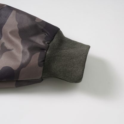 ファーフードファー耳付きジップアップジャケット/2color/cm0125