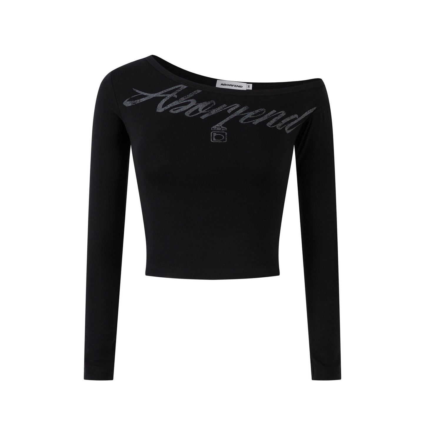 アシメオフショルダープリントTシャツ/cm0096