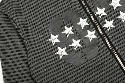 スタープリントジップアップスウェット