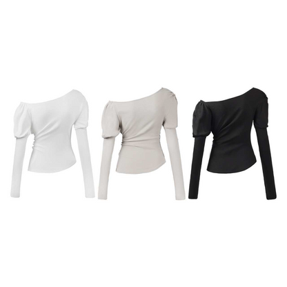 4ボタンプリント長袖トップス/3color/cm0152