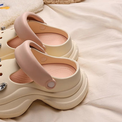 5color/厚底カラーアクセ付きシューズ/cm0285