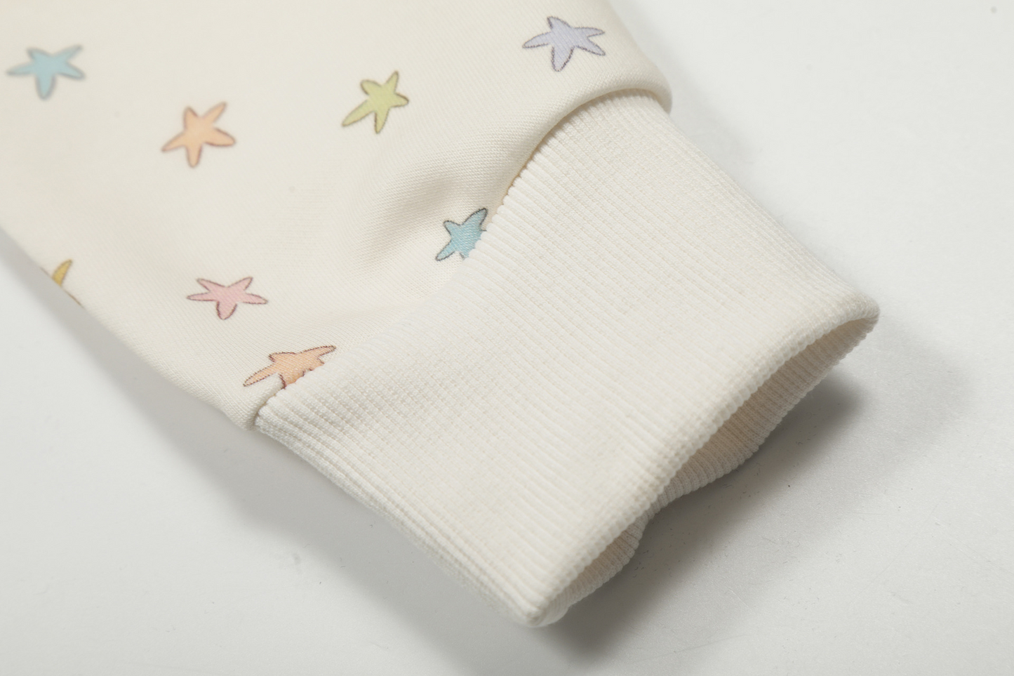 レース縁フードスタープリントジップアップパーカー/cm0050