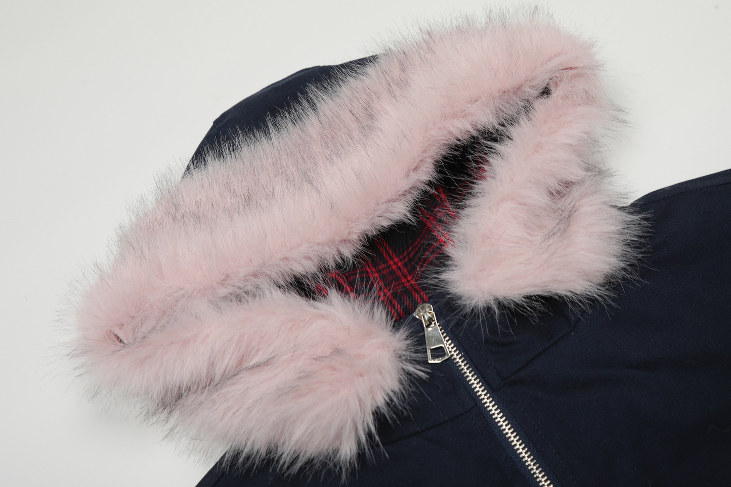 フェイクファーフードワンポイントロゴジャケット cm0020