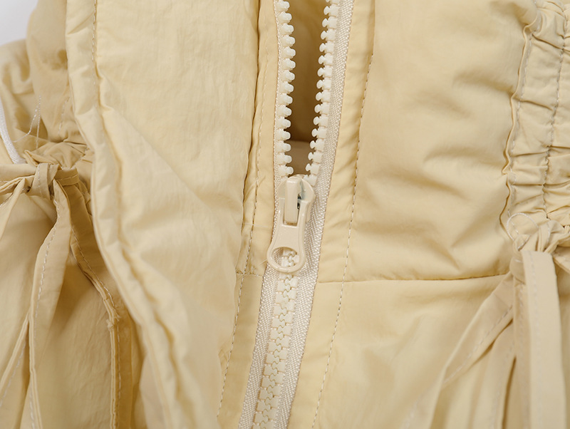 BIGポケットリボンデザインパファージャケット/2color/cm0079