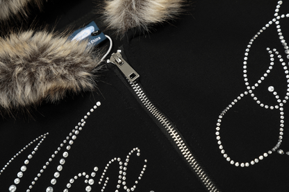 ファー付きフードジップアップパーカー/cm0035