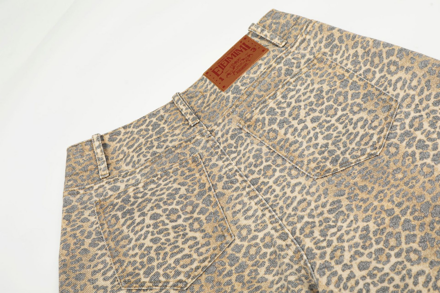 ヒョウ柄ルーズデニムパンツcm0010