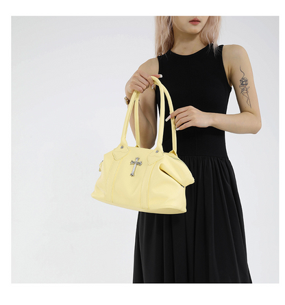 クロスアクセサリー付き2wayショルダーバッグ/6color/cm0110