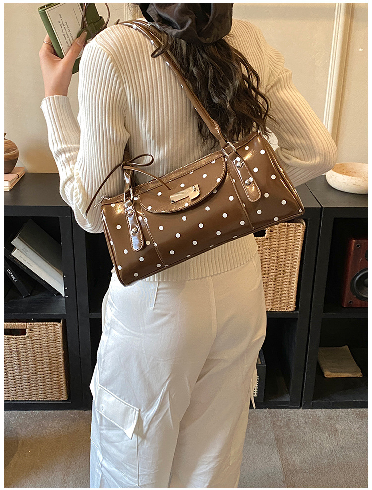 4color/ドット柄ハートチャームバッグ/cm0241