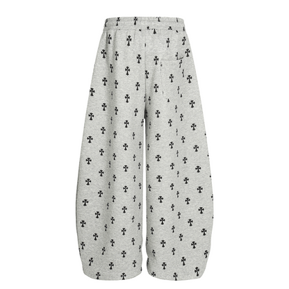 クロス柄スターロゴワイドパンツ/2color/cm0076