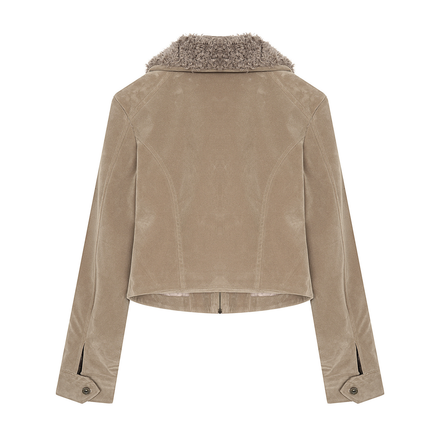 ボアネッククロスデザインアルファベットディテールボタンジャケット/2color/cm0033