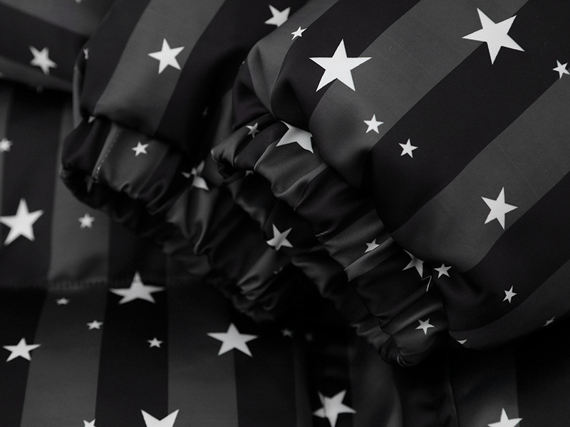 スター柄ファー付きフードパファージャケット/2color/cm0021