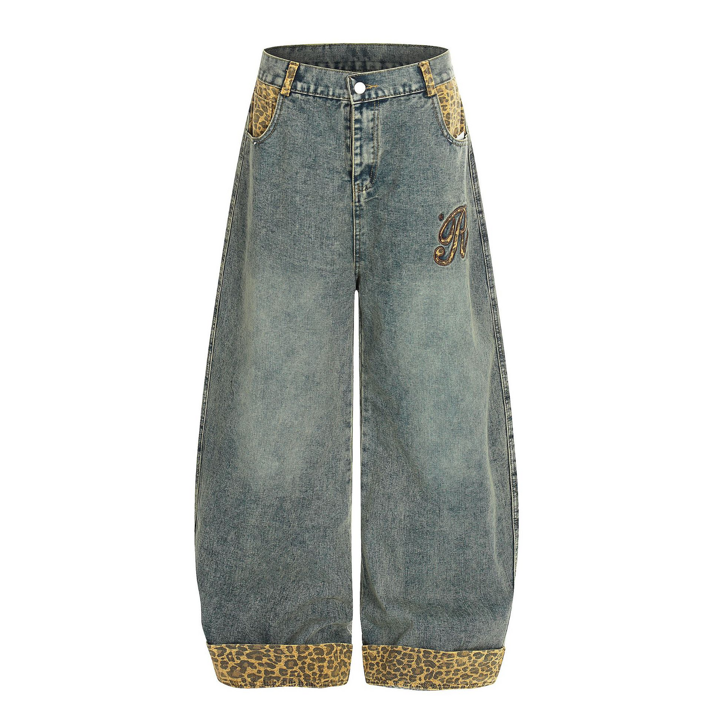 レオパードディテールワンポイントロゴパンツ/2color/cm0141