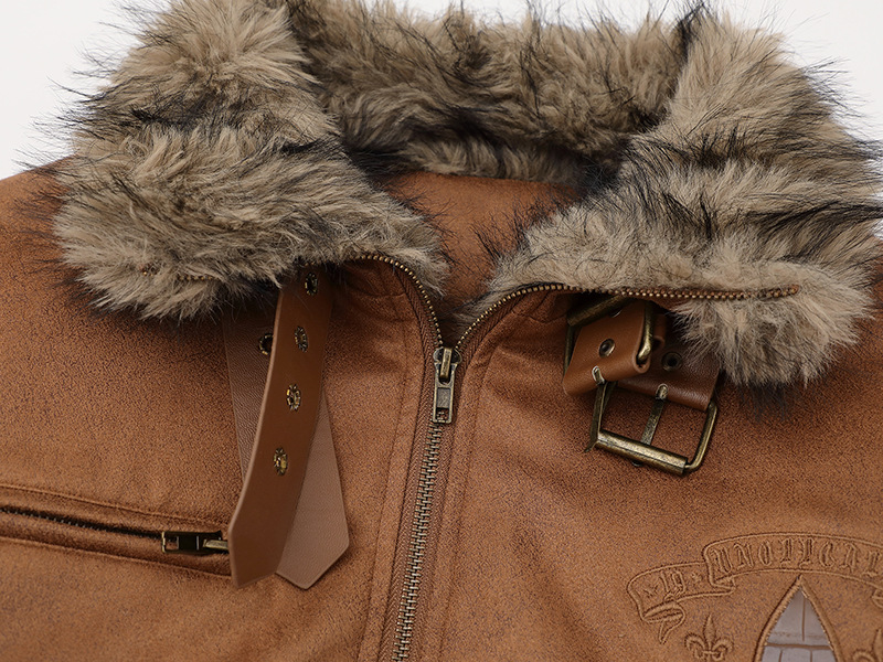 スエード調ファー付きジャケット/3color/cm0018