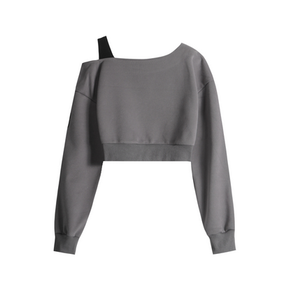 オフショルダープリントデザインスウェット/cm0025