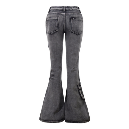 ベルトデザインカーゴデニムパンツ/2color/cm0090