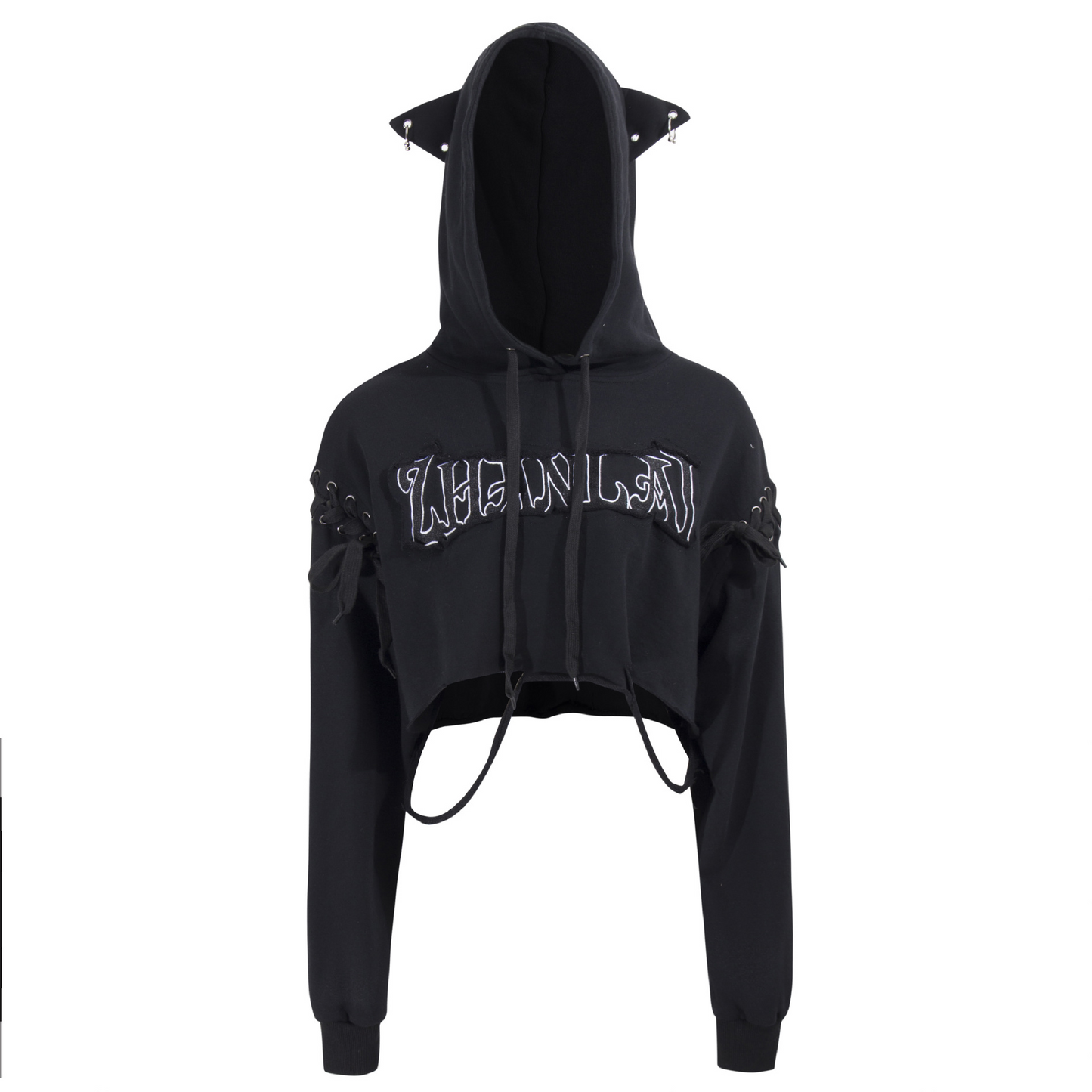 ショルダーリボンデザイン耳付きスウェット/2color/cm0027