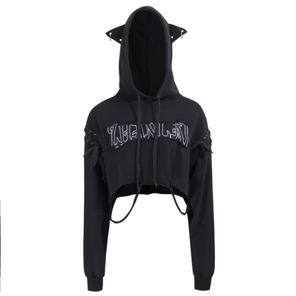 ショルダーリボンデザイン耳付きスウェット/2color/cm0027