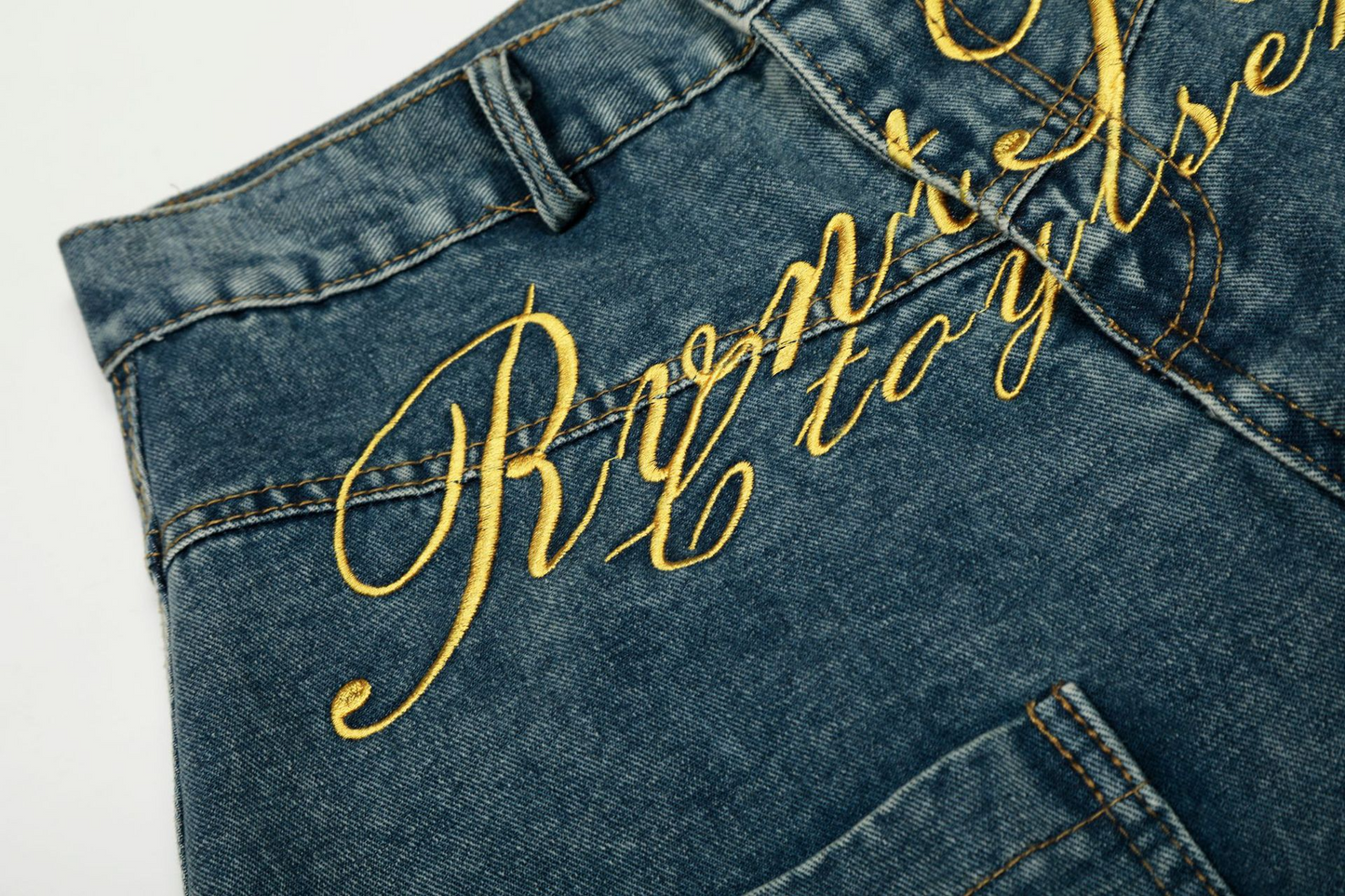 刺繡ロゴポケットデザインデニムパンツ/cm0064