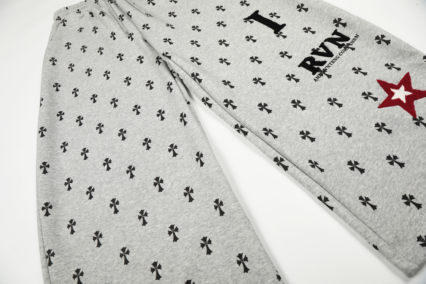 クロス柄スターロゴワイドパンツ/2color/cm0076