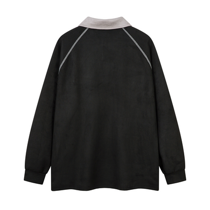 ヴィンテージバイカラー/ステッチデティールポロトップス/2color/cm0061