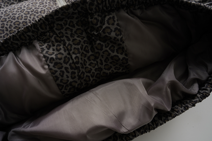 レオパードプリントパターンルーズパファージャケットcm0136