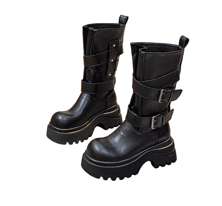 ベルトバックルデザインブーツ/cm0148