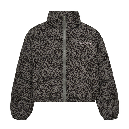 レオパードプリントパターンルーズパファージャケットcm0136