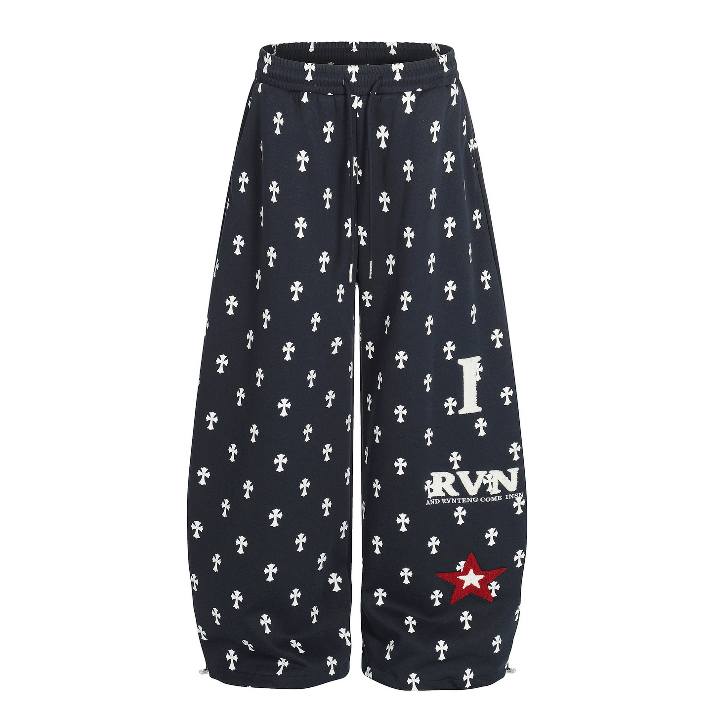 クロス柄スターロゴワイドパンツ/2color/cm0076
