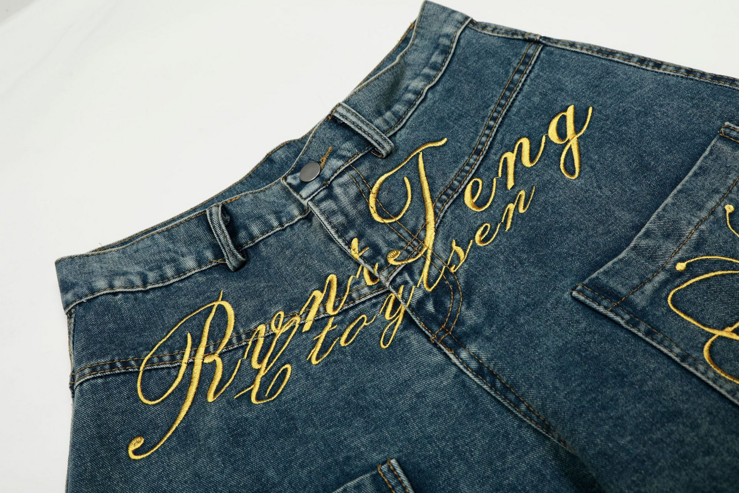 刺繡ロゴポケットデザインデニムパンツ/cm0064