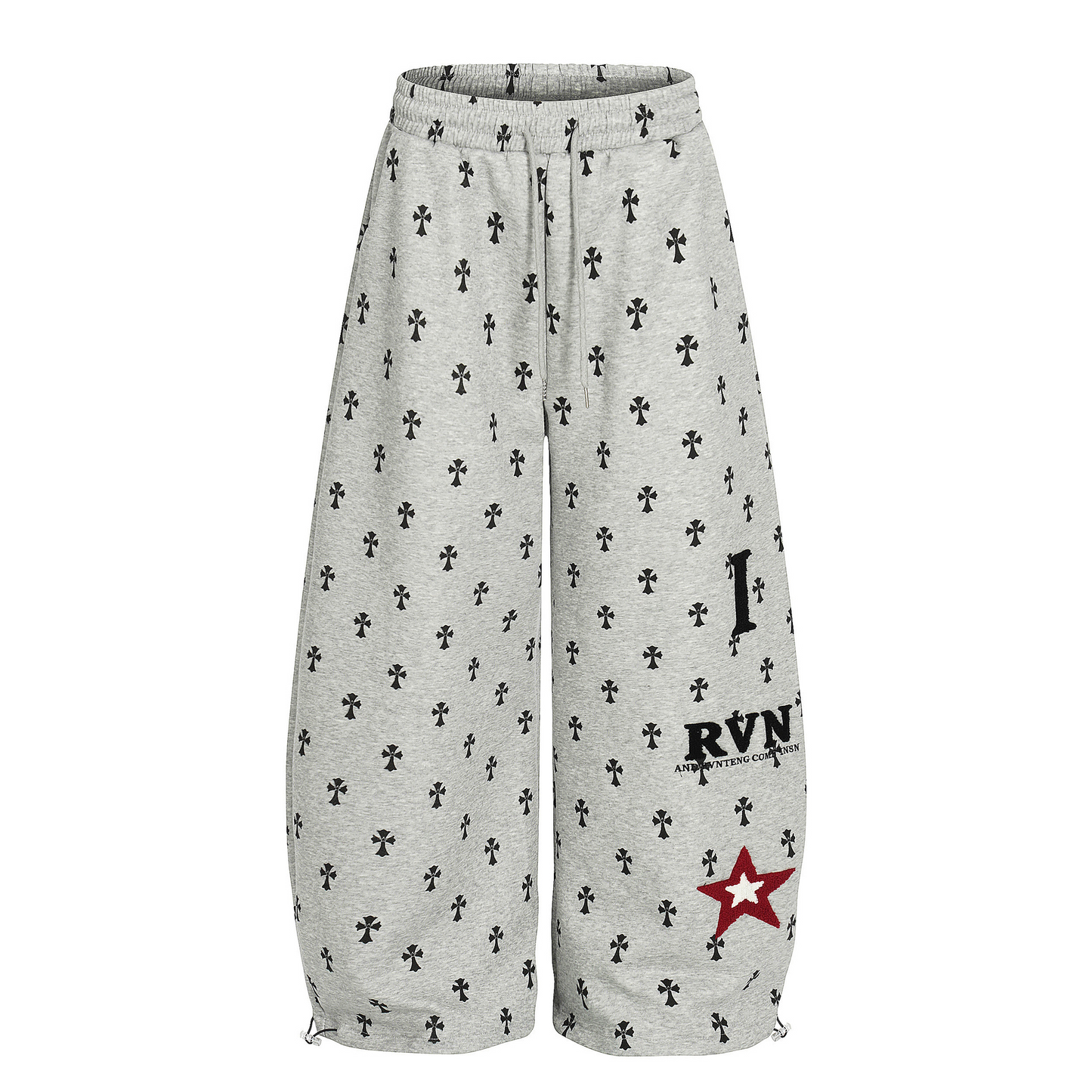 クロス柄スターロゴワイドパンツ/2color/cm0076