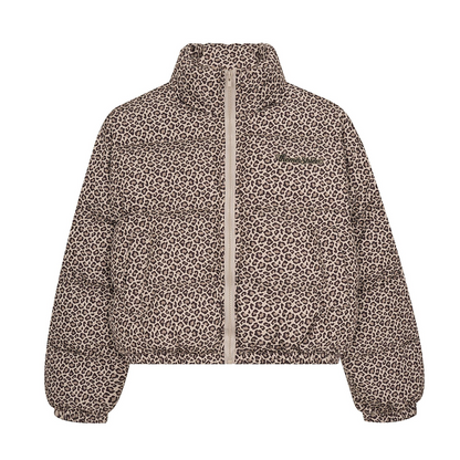 レオパードプリントパターンルーズパファージャケットcm0136