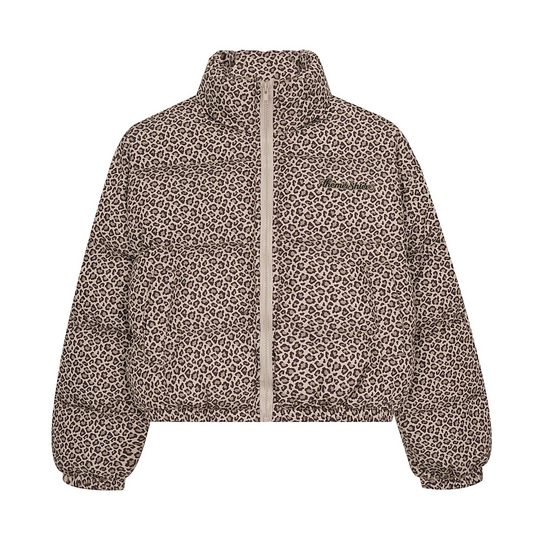 レオパードプリントパターンルーズパファージャケットcm0136