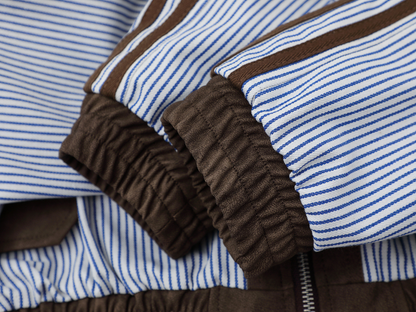 ストライプラインデザイン切り替えジャケット/cm0046