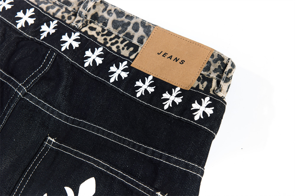 クロスデザインレオパードディテールワイドパンツ/cm0147