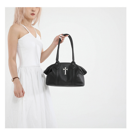 クロスアクセサリー付き2wayショルダーバッグ/6color/cm0110