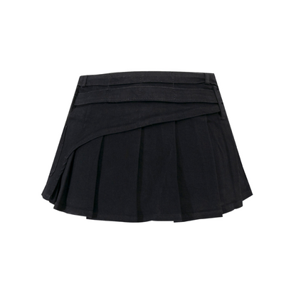 クロススタッズデザインデニムミニスカート/2color/cm0142