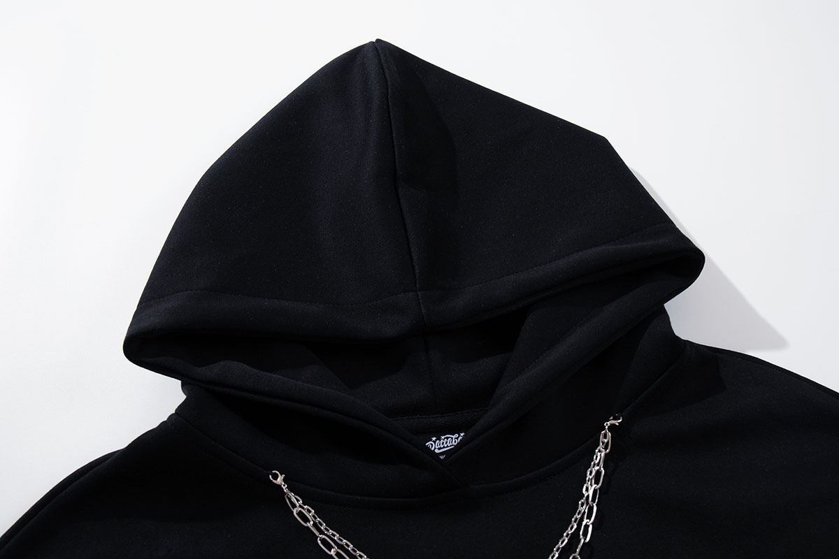 チェーンアクセ付きバタフライプリントパーカー/2color/cm0151